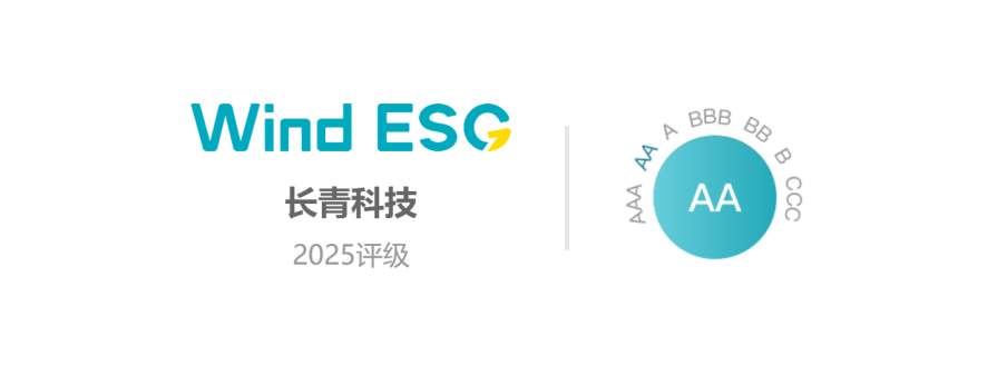 祝賀長(zhǎng)青科技榮獲“上市公司W(wǎng)ind ESG AA”評(píng)級(jí)！